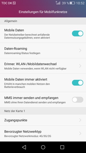 Wählen Sie Zugangspunkte