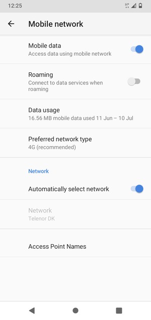 Turn off Automatically select network