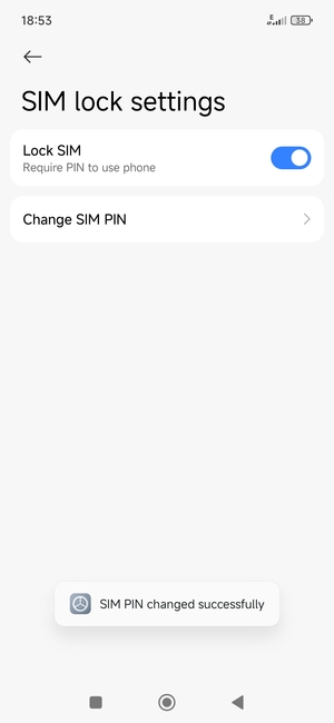 Your SIM PIN has been changed