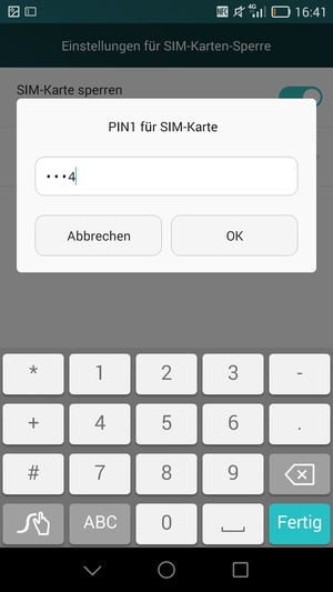 Geben Sie Ihre Neue PIN für SIM-Karte ein und wählen Sie OK