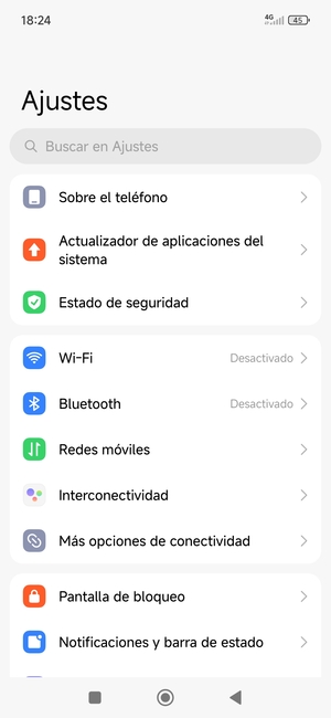 Seleccione Estado de seguridad