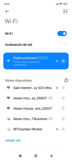 Ahora está conectado a la red Wi-Fi
