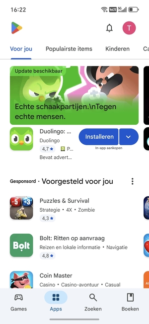 Selecteer Zoeken