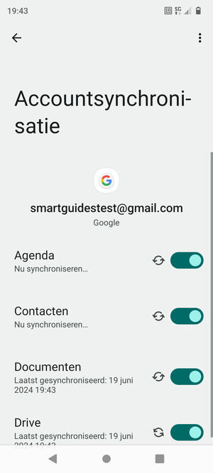 Uw gegevens worden gesynchroniseerd