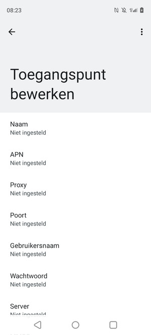 Voer internetgegevens in