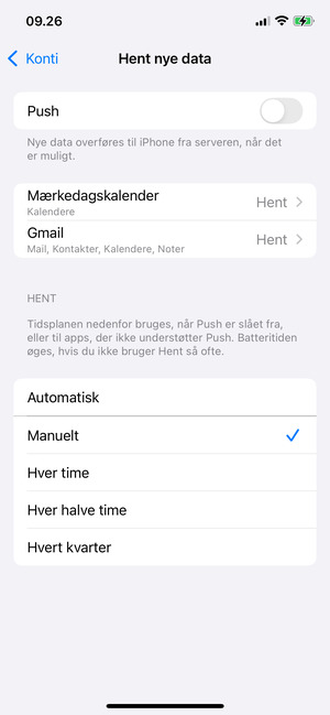 Slå Push fra
