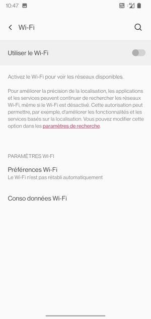 Activer le Utiliser le Wi-Fi