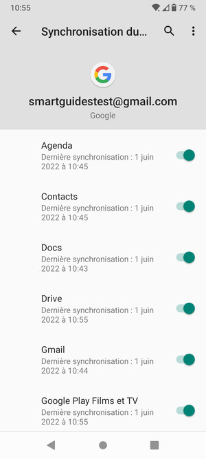 Sélectionnez le bouton du Menu