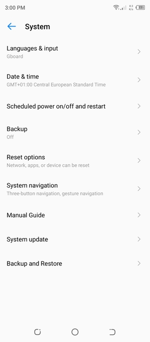 Select Backup