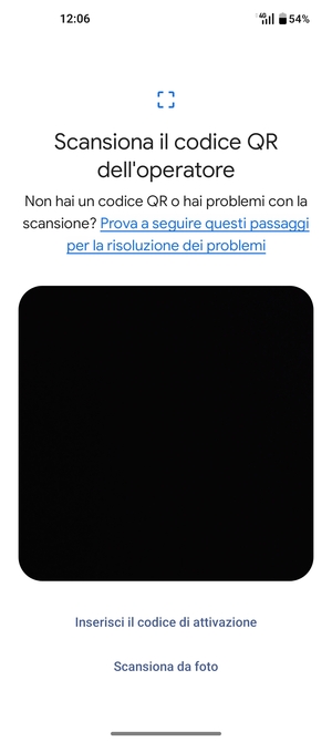 Scansiona il codice QR
