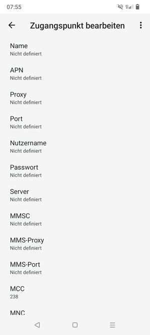 Geben Sie MMS-Informationen ein