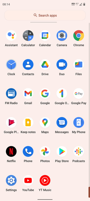 Scroll to and select Settings