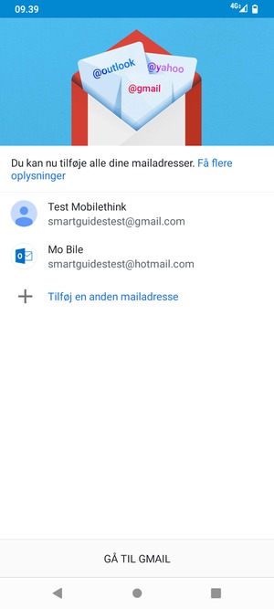 Vælg GÅ TIL GMAIL