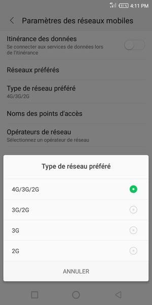 Sélectionnez votre option préférée
