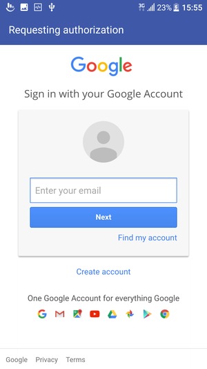 Enter your Email address and  select Next