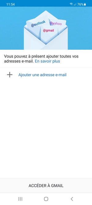 Sélectionnez Ajouter une adresse e-mail