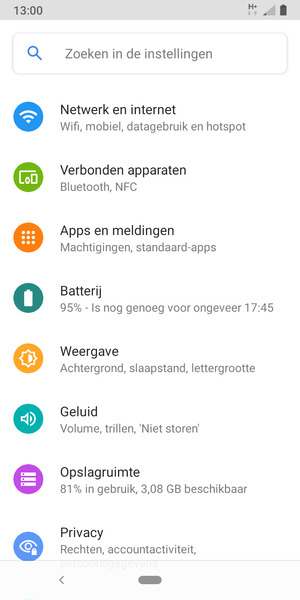 Selecteer Netwerk en internet