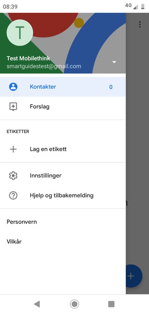 Velg Innstillinger