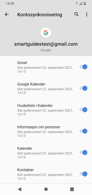 Velg menyknappen