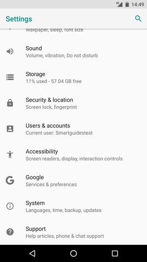 Scroll to and select System