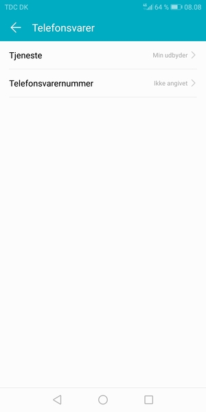 Vælg Telefonsvarernummer