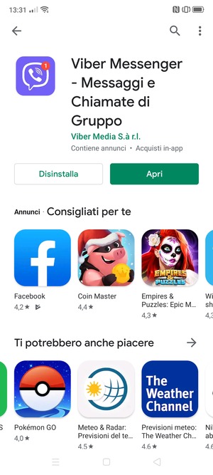 Seleziona Apri