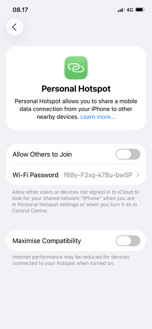 Turn on  Allow Others to Join