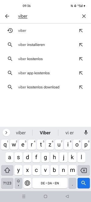 Geben Sie den Namen der App ein und wählen Sie Suchen