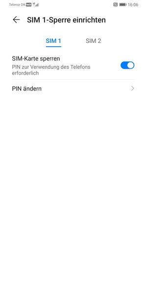 Wählen Sie SIM 1 oder SIM 2 und wählen Sie PIN ändern