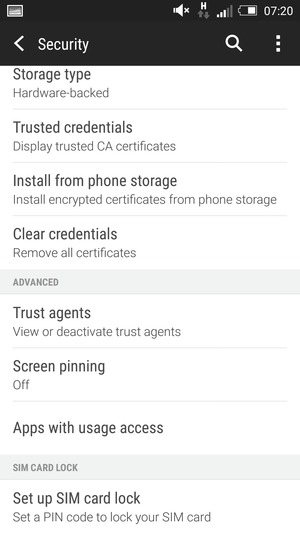 To change the PIN for the SIM card, select Set up SIM card lock