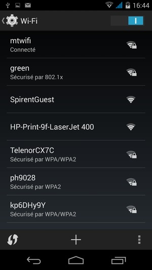 Vous êtes maintenant connecté au réseau Wi-Fi