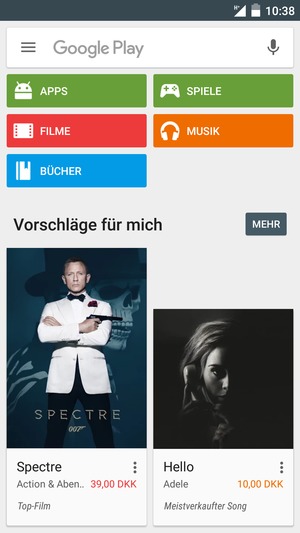 Wählen Sie die Suchleiste