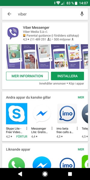 Välj appen