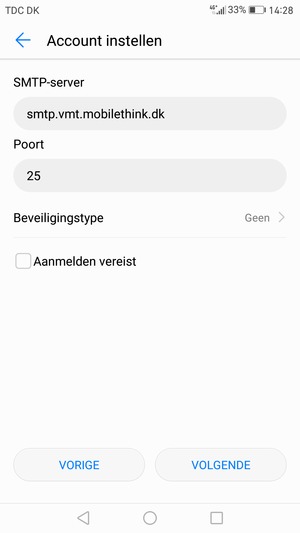 Haal het vinkje uit het Aanmelden vereist selectievakje en selecteer VOLGENDE