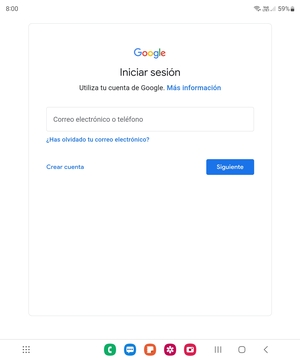 Introduzca su dirección de Gmail y seleccione Siguiente