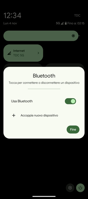 Disattiva Usar Bluetooth