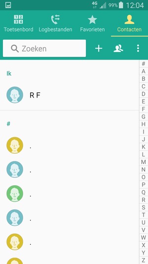 Selecteer de Menu-knop
