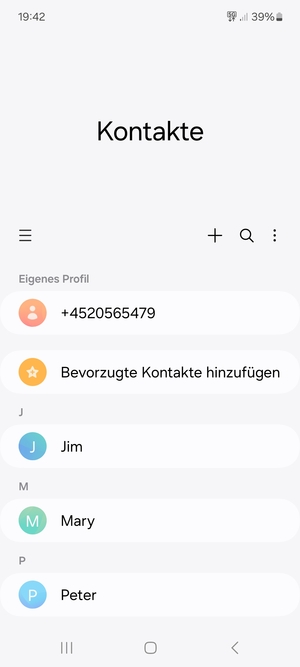Wählen Sie die Menü-Taste