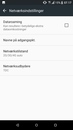 Vælg Navne på adgangspkt.