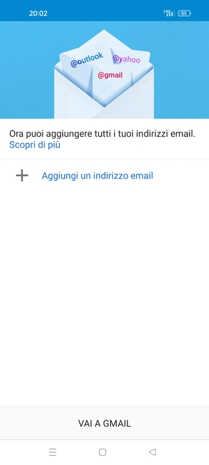 Seleziona Aggiungi un indirizzo email