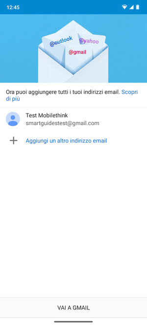 Seleziona VAI A GMAIL