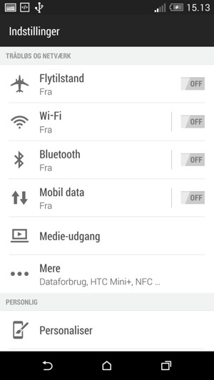 Vælg Wi-Fi