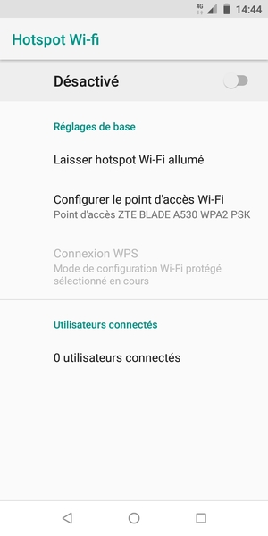 Sélectionnez Configurer le point d'accès Wi-Fi