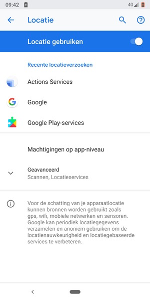 Schakel Locatie gebruiken uit