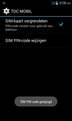 Uw SIM PIN-code is gewijzigd