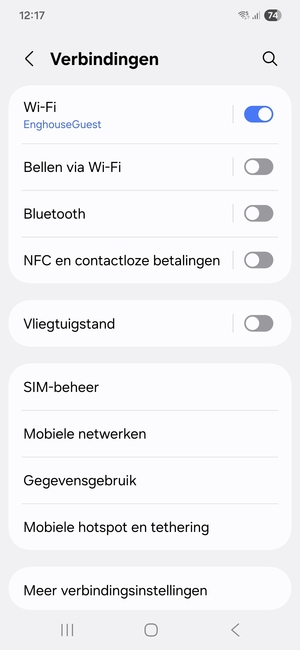 Selecteer SIM-beheer