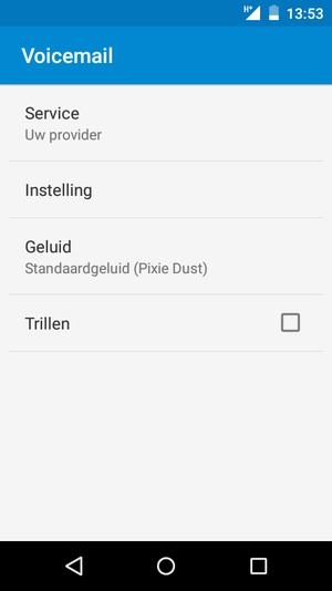 Selecteer Instelling