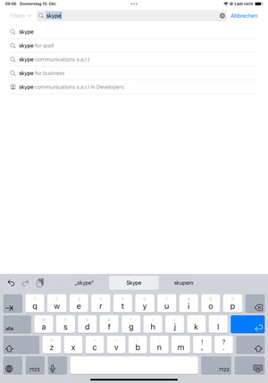 Geben Sie den Namen der App ein und wählen Sie Suchen