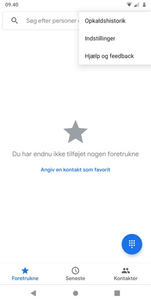 Vælg Indstillinger