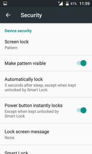 Your phone is now secure with a screen lock